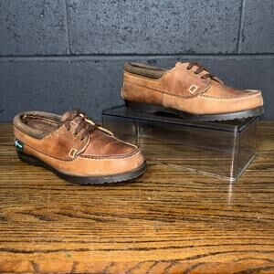 Vintage Eastland Women’s Boat Shoes Size 8 Brown Leather Made in USA Moc Toe
